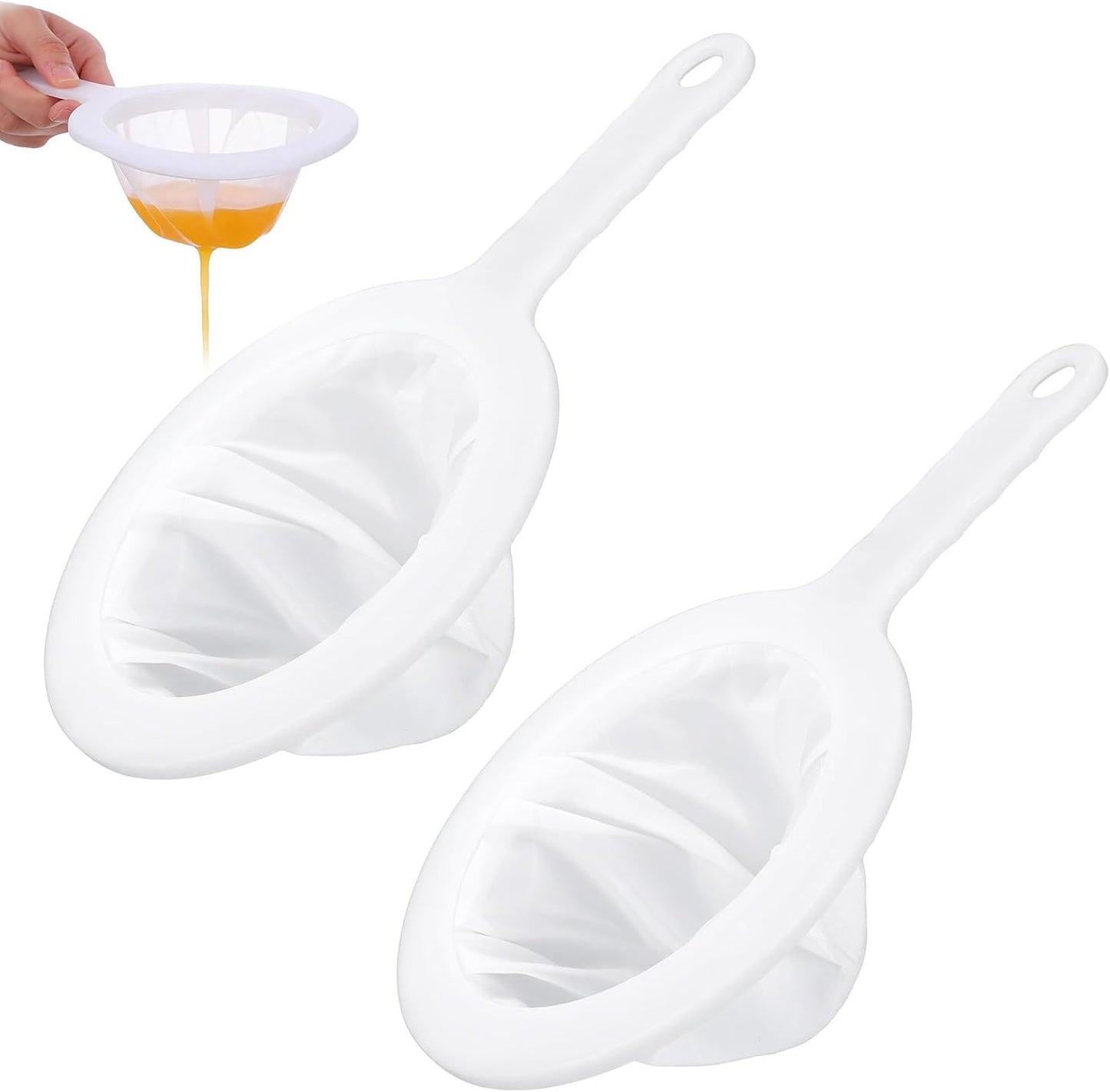 Colador malla nailon plástico asa para yogur jugo leche café