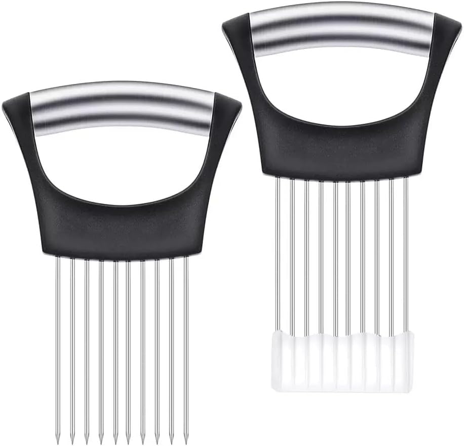 Soporte para rebanadas de cebolla y cortador de acero inoxidable