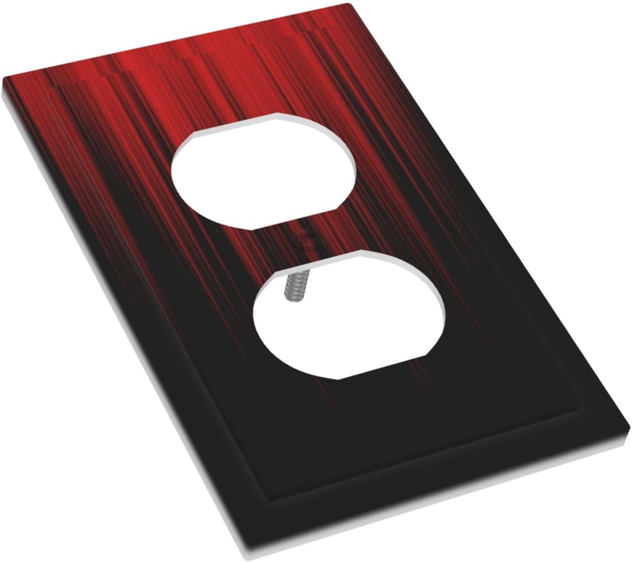 Placa interruptor rojo y negro brillante para dormitorio