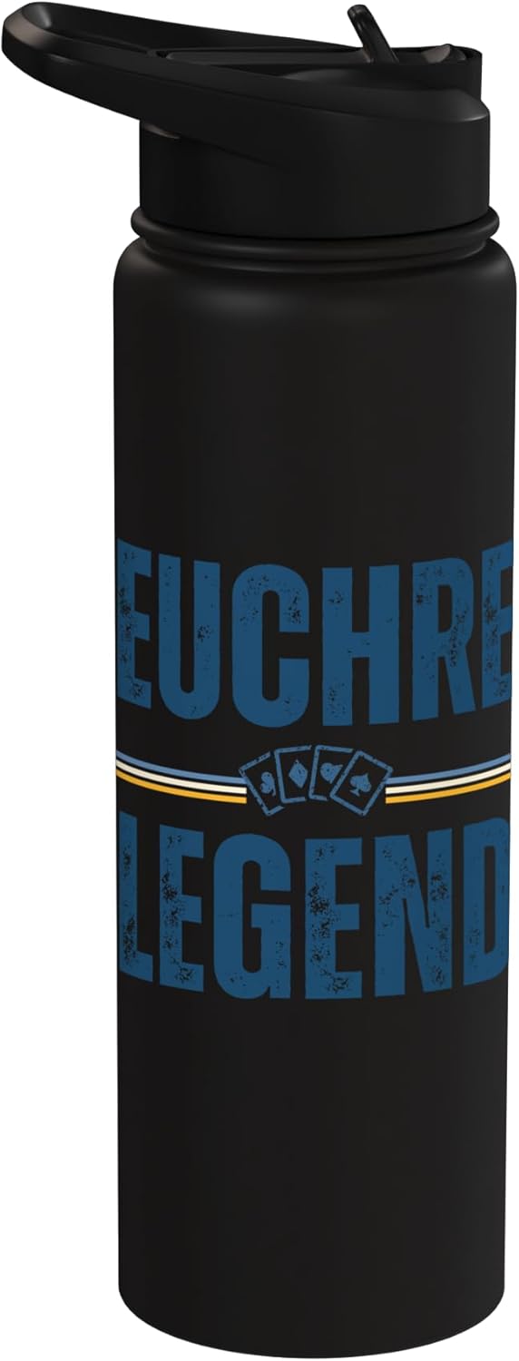 Botella agua térmica acero inox para jugar euchre
