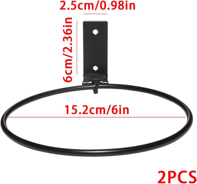 2 Soportes para macetas pared 6pulg resistente negro
