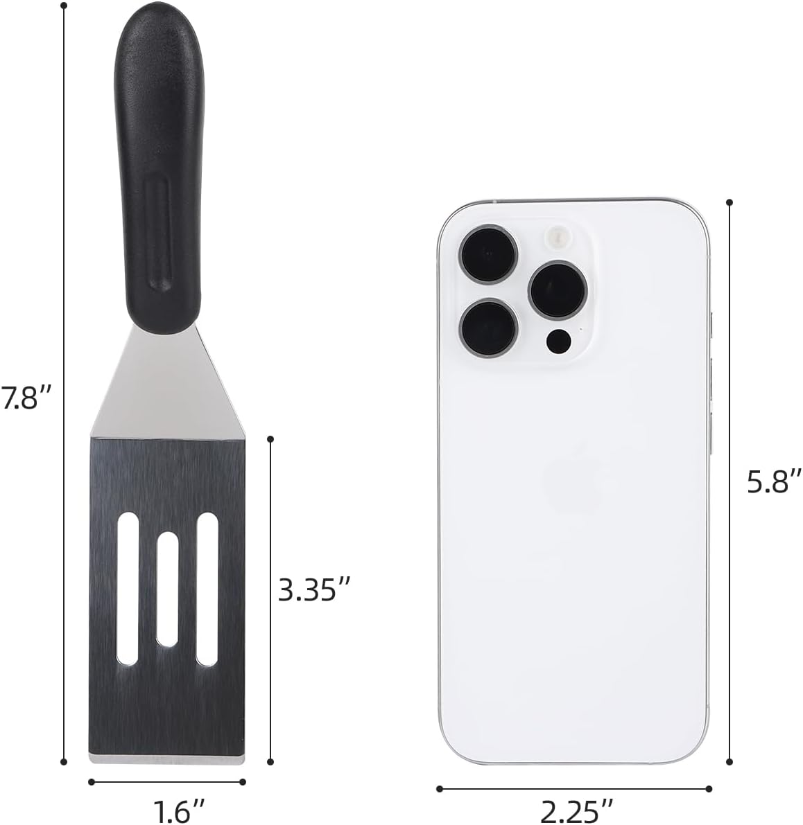 Espátula de acero inoxidable 4 piezas para panqueques y postres
