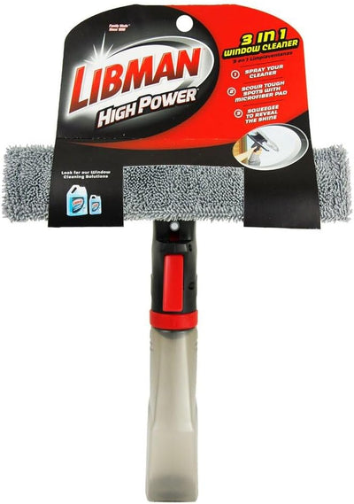 Herramienta 3en1 para limpiar ventanas con spray y microfibra