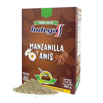 Yerba mate manzanilla y anís 500 g té de hierbas paraguayas