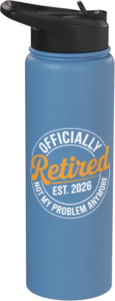 Botella de agua acero inoxidable aislada 2026