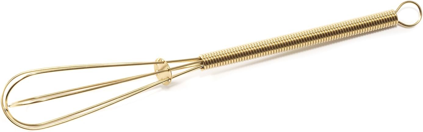 Batidor de acero inoxidable 304 dorado de 7 pulgadas para huevos y cocina