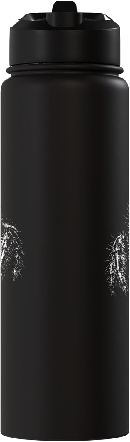 Botella agua acero inox térmica negro y blanco
