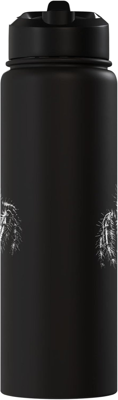 Botella agua acero inox térmica negro y blanco