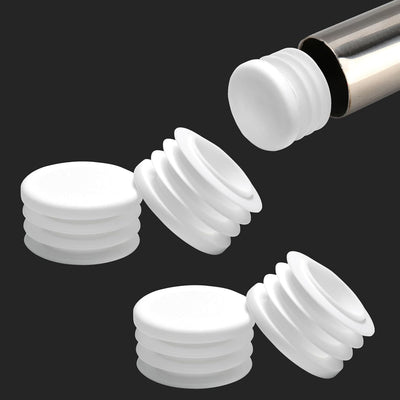 Set 4 Tapones Plástico Acanalado 1.260in para Tubos Metal