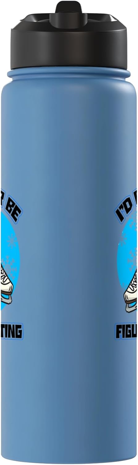 Botella de agua aislada de acero inoxidable patinaje artístico invierno