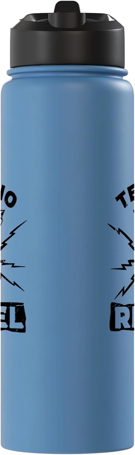Botella de agua aislada de acero inoxidable para músico techno
