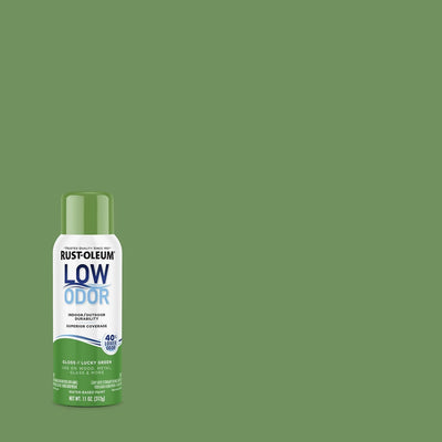 Pintura aerosol bajo olor 11oz verde brillante pack 2