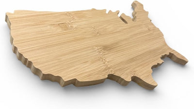Tabla bambú mapa EE.UU. para charcutería y aperitivos
