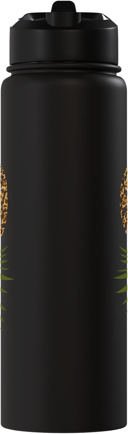 Vaso térmico acero inox con estampado leopardo