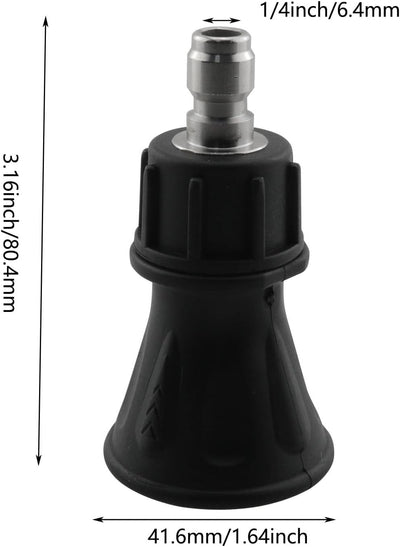 Boquilla limpieza alta presión acero inox negra
