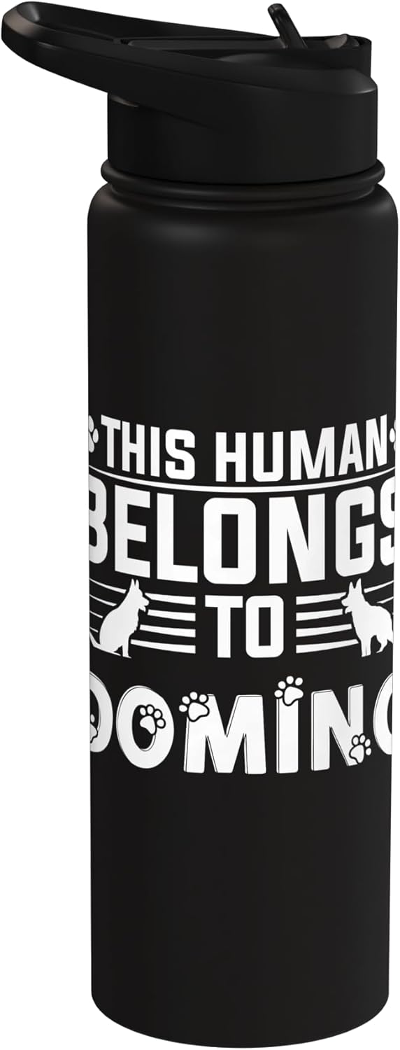 Botella de agua acero inoxidable aislada para perro Domino