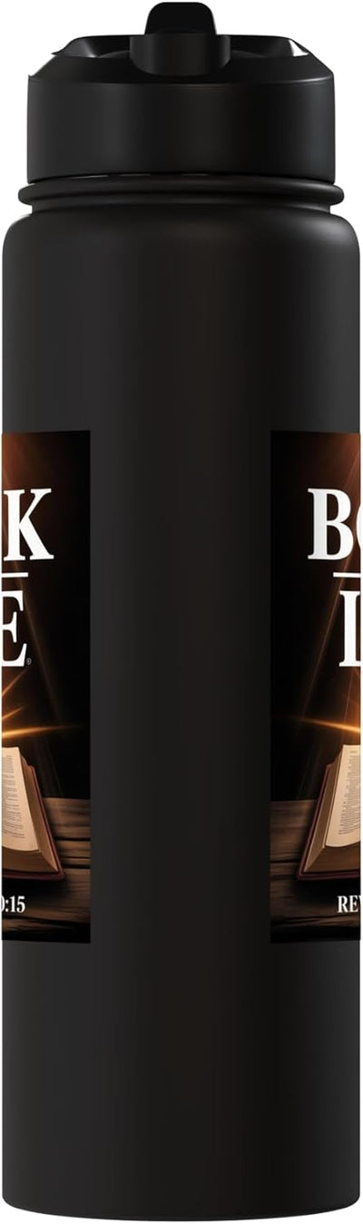 Botella de agua acero inoxidable aislada inspirada en la fe cristiana