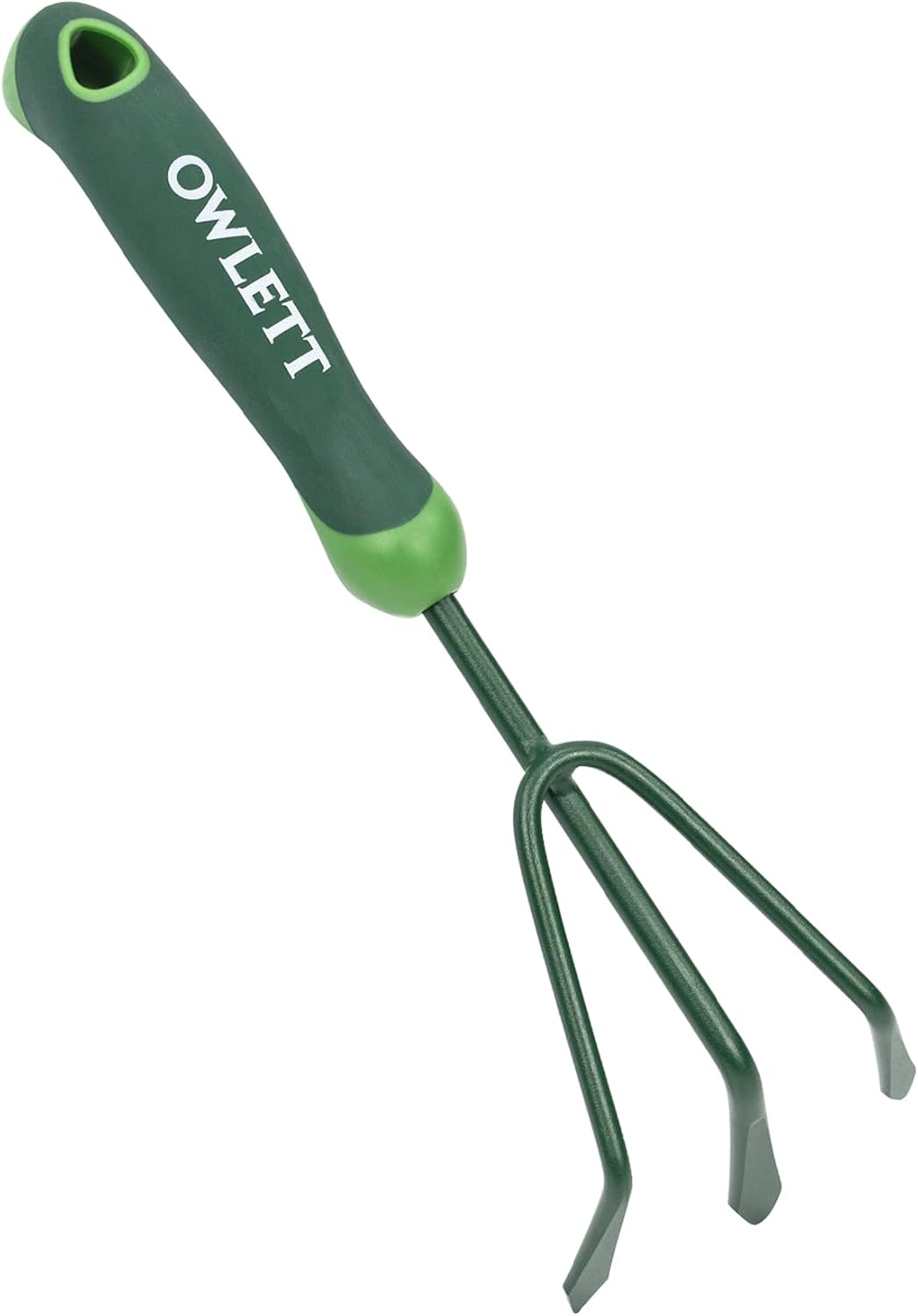 Rastrillo jardín 3 puntas mango goma ergonómico