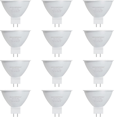 Set 12 Bombillas LED MR16 5W Blanco Cálido 12-24V