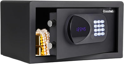Caja seguridad digital con teclado USB negro