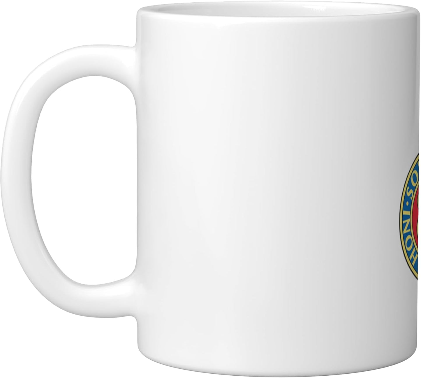 Taza de cerámica Grenadier Guards Capbadge blanca