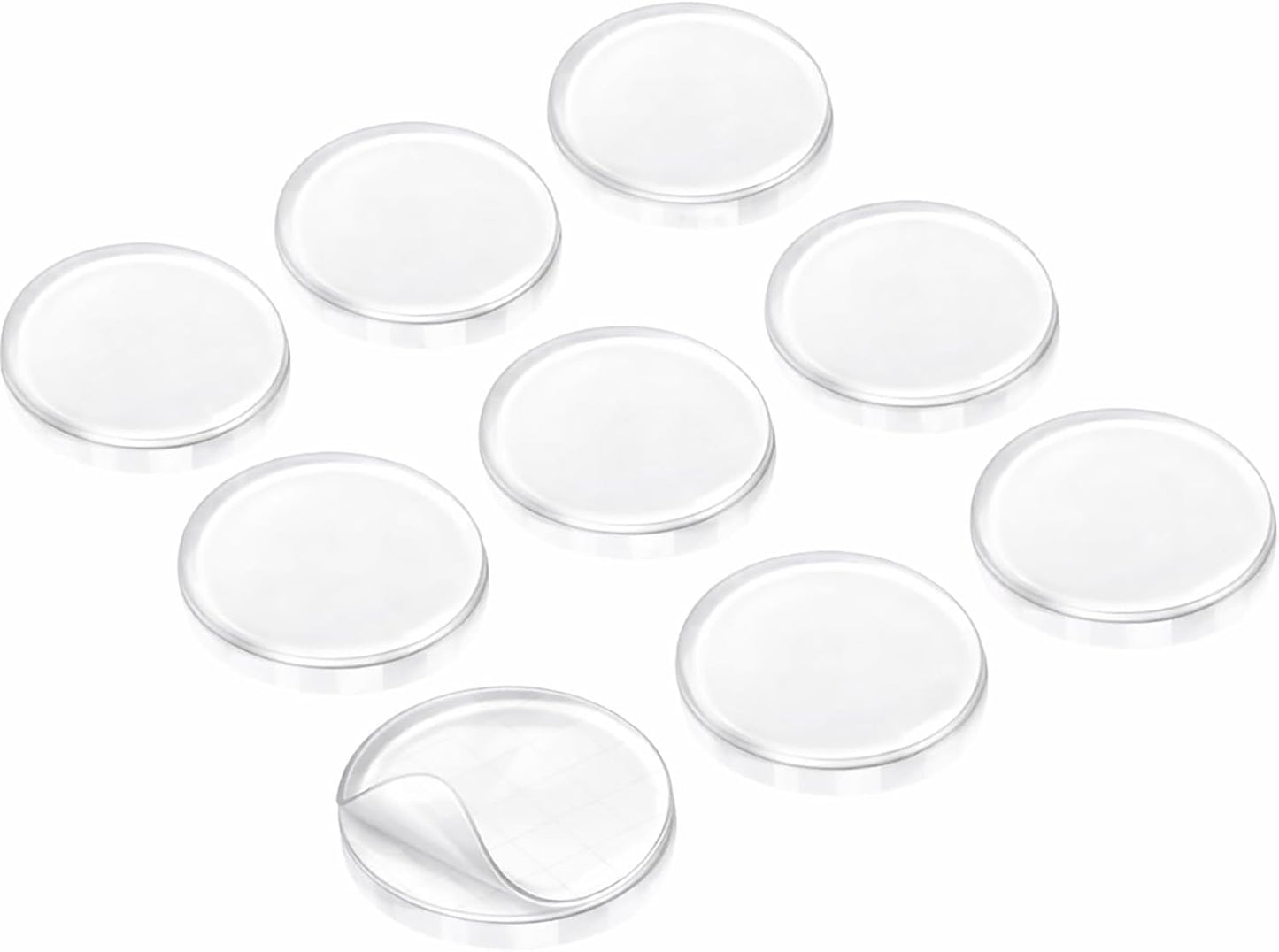 60 Pzas Parachoques Vidrio Antiderrap Silicona Autoadhesiva