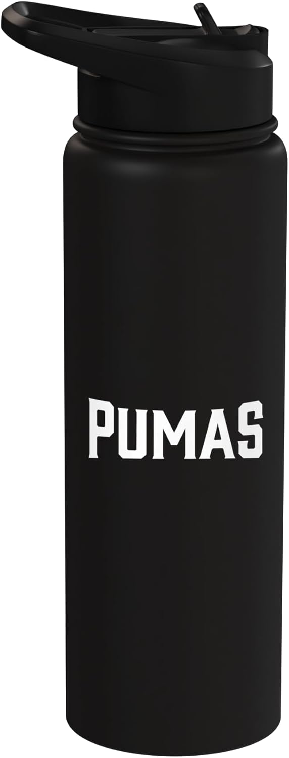 Botella de agua aislada vintage Pumas en acero inoxidable