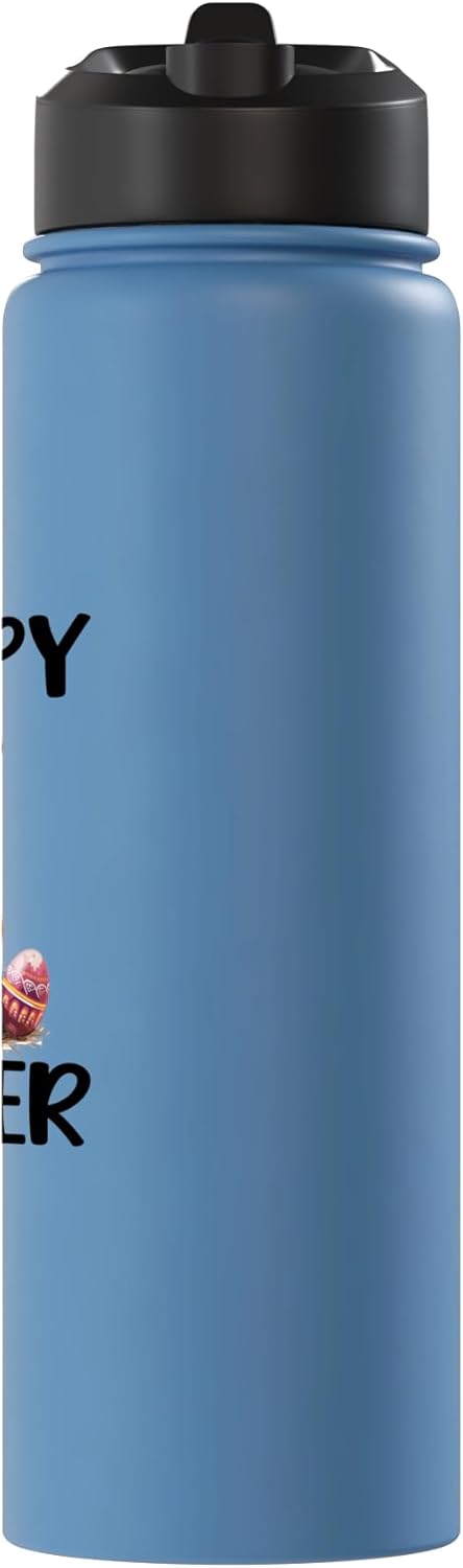 Botella de agua acero inoxidable aislada para Bullmastiff Día de Pascua