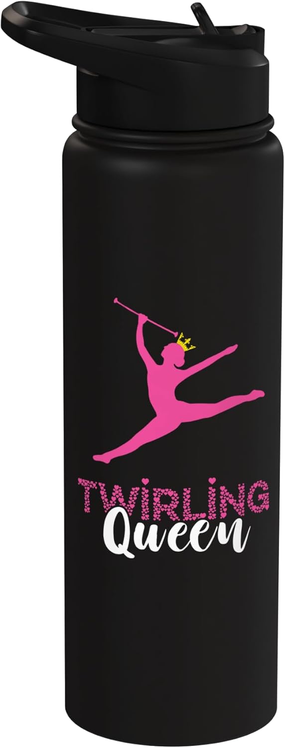 Botella de agua aislada de acero inoxidable para twirling