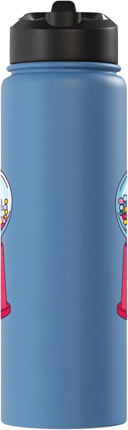 Botella de agua aislada de acero inoxidable para goma de mascar dulce