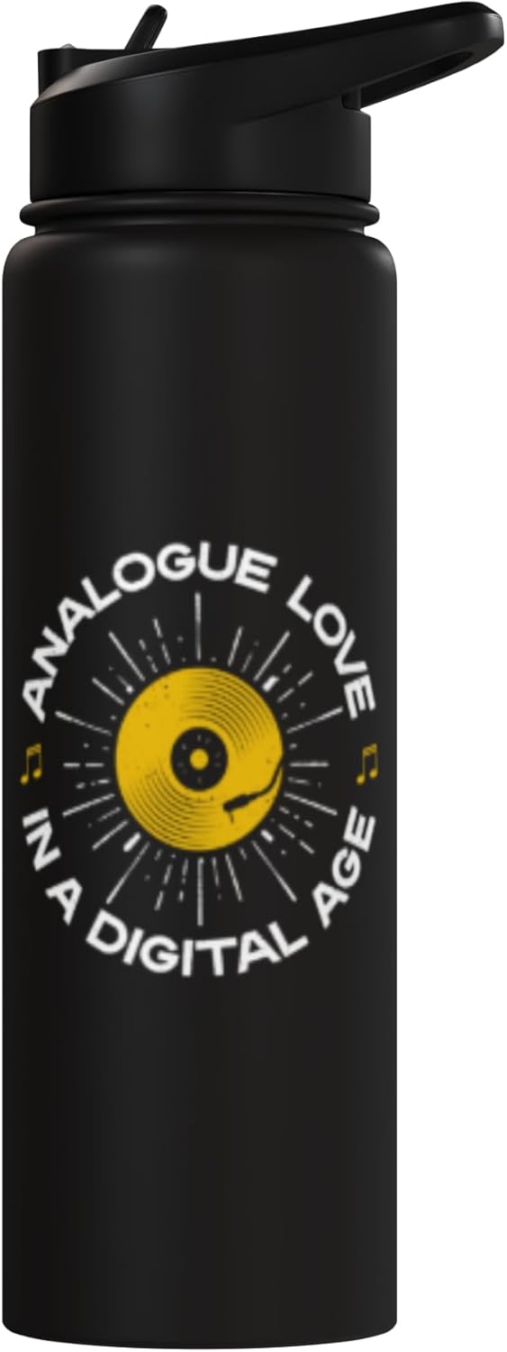 Botella de agua aislada de acero inoxidable Analogue Lovepulgadaa