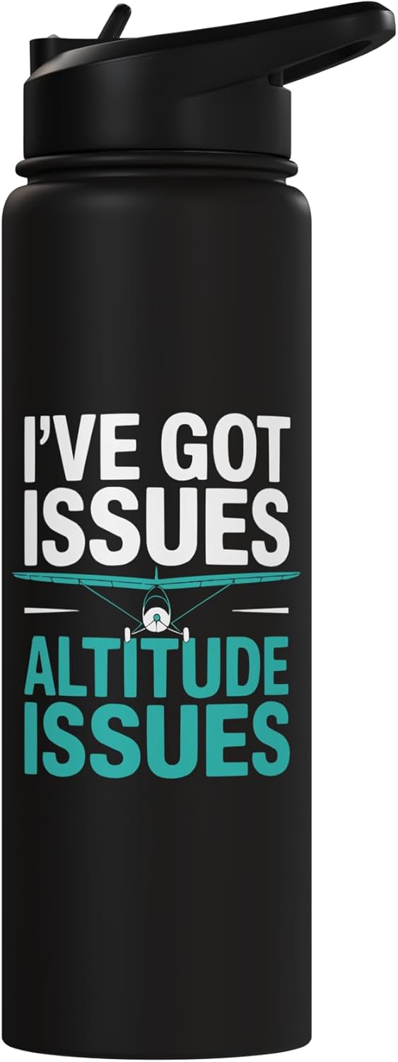 Botella agua acero inox aislada para avión ultraligero