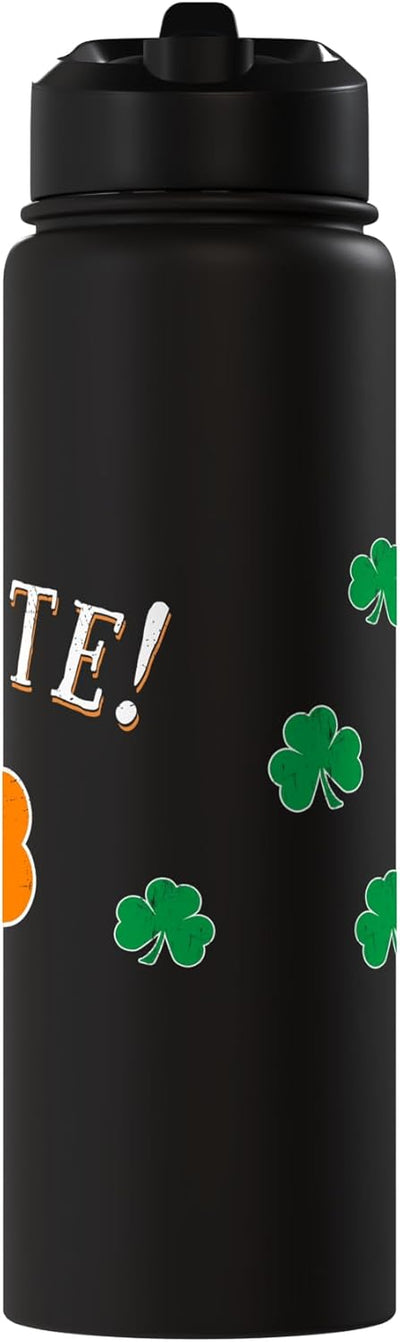Botella de agua acero inoxidable irlandesa sin BPA para San Patricio