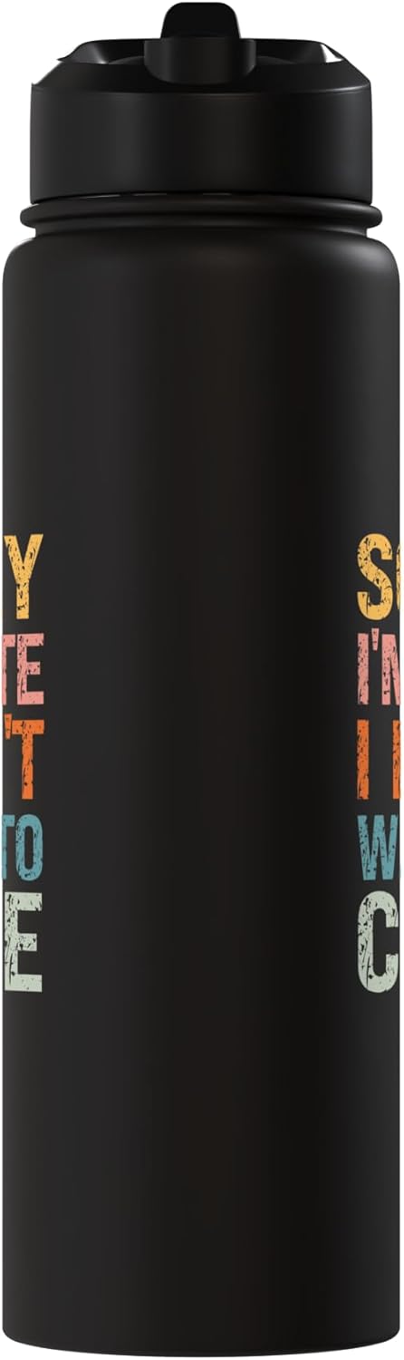 Botella de agua acero inoxidable con slogan ofensivo