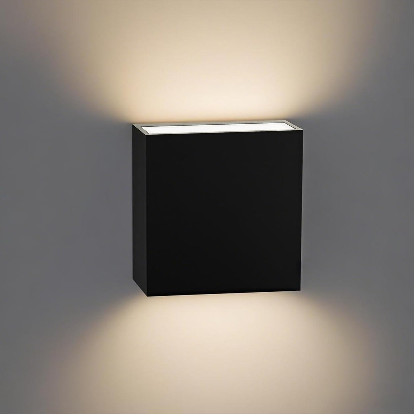 Lámpara pared exterior LED aluminio negro 450LM 3000K