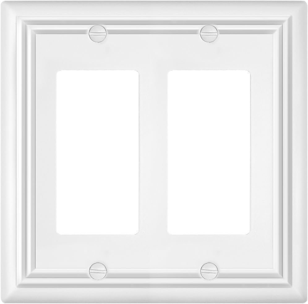 Placas decorativas para interruptores y enchufes blanco puro set 2
