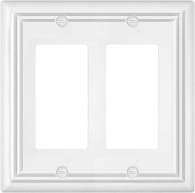 Placas decorativas para interruptores y enchufes blanco puro set 2