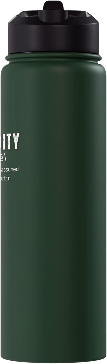 Botella de agua acero inoxidable aislada lujo silencioso