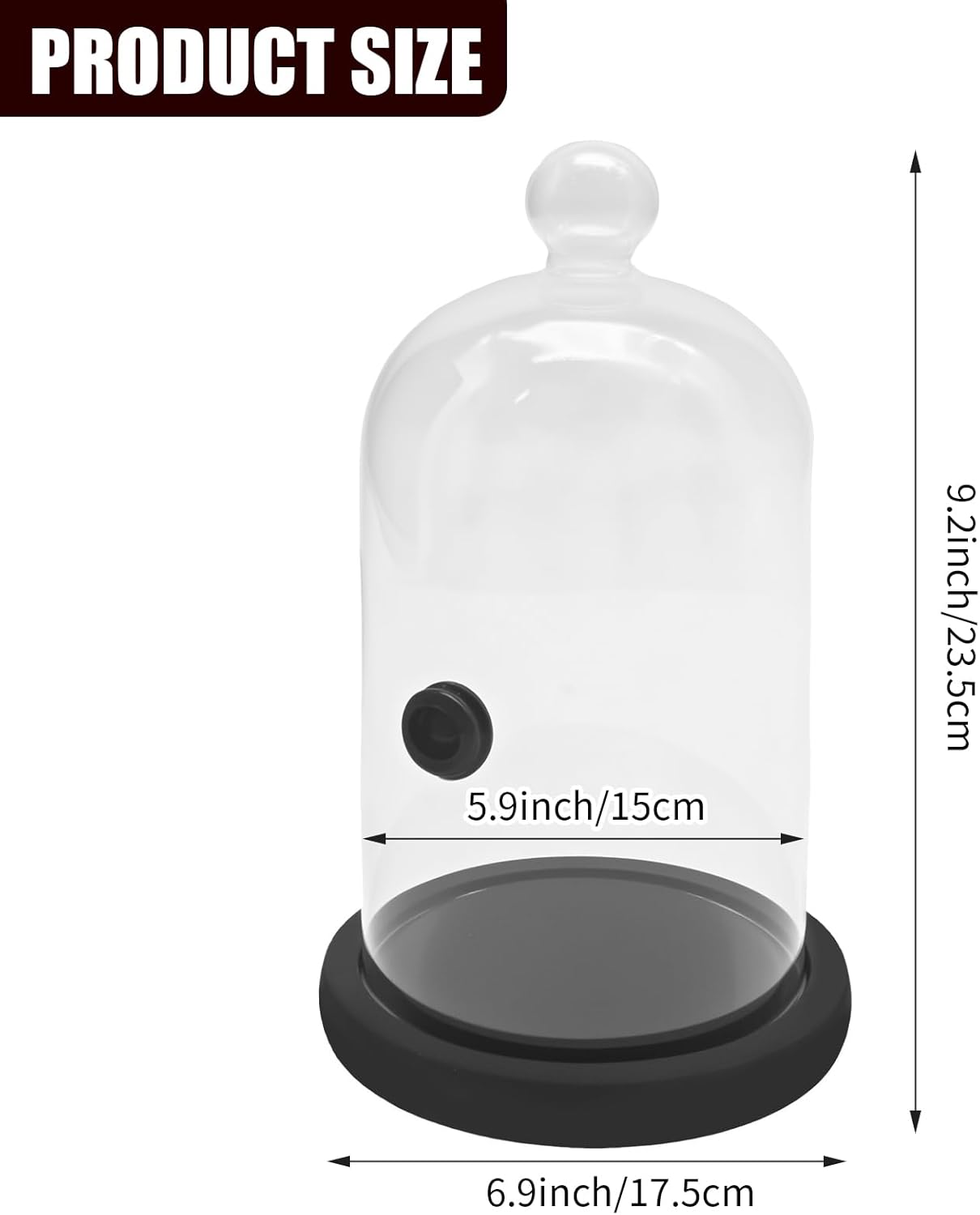 2 Pzas Cúpula Cristal para Fumar con Base Madera