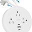 Extensor toma pared con estante 10en1 8 salidas CA 2 USB para hogar