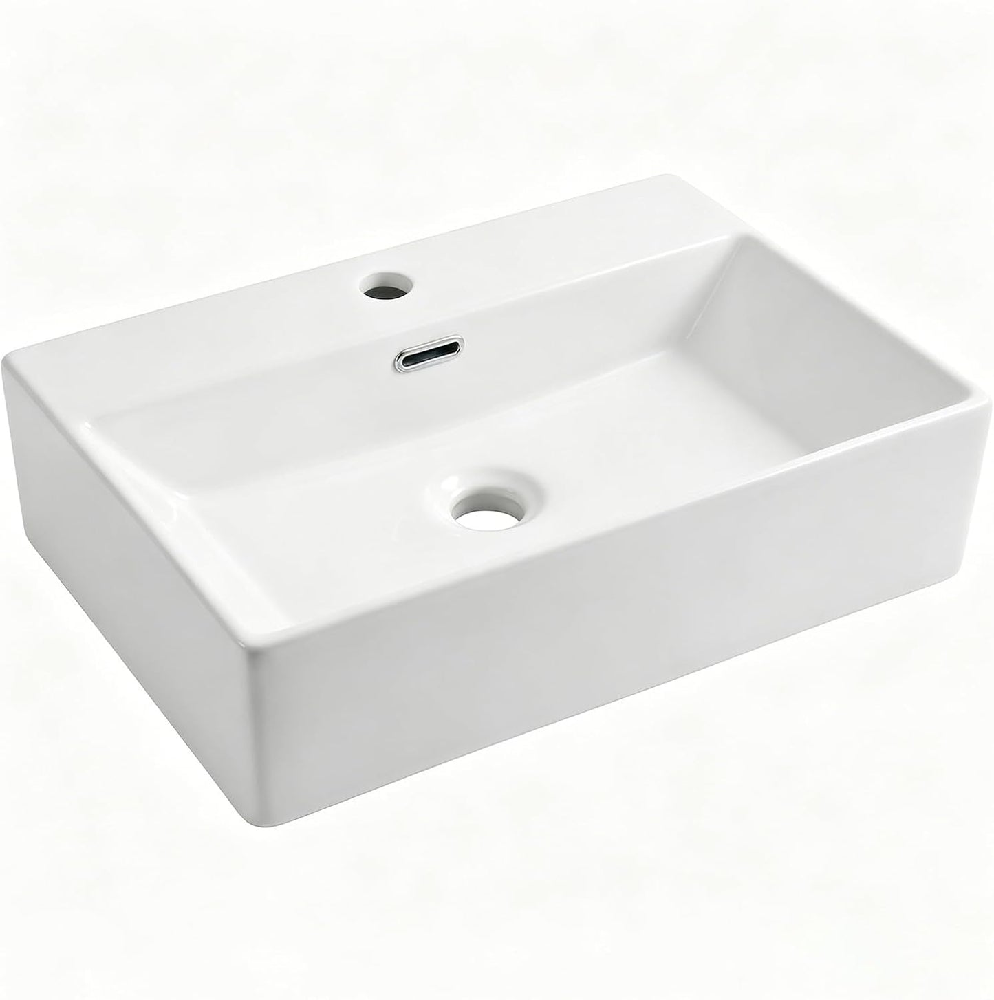 Lavabo pared 20x14pulg fregadero porcelana blanca flotante RV