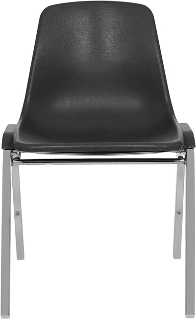 Silla apilable grado comercial negro set 2
