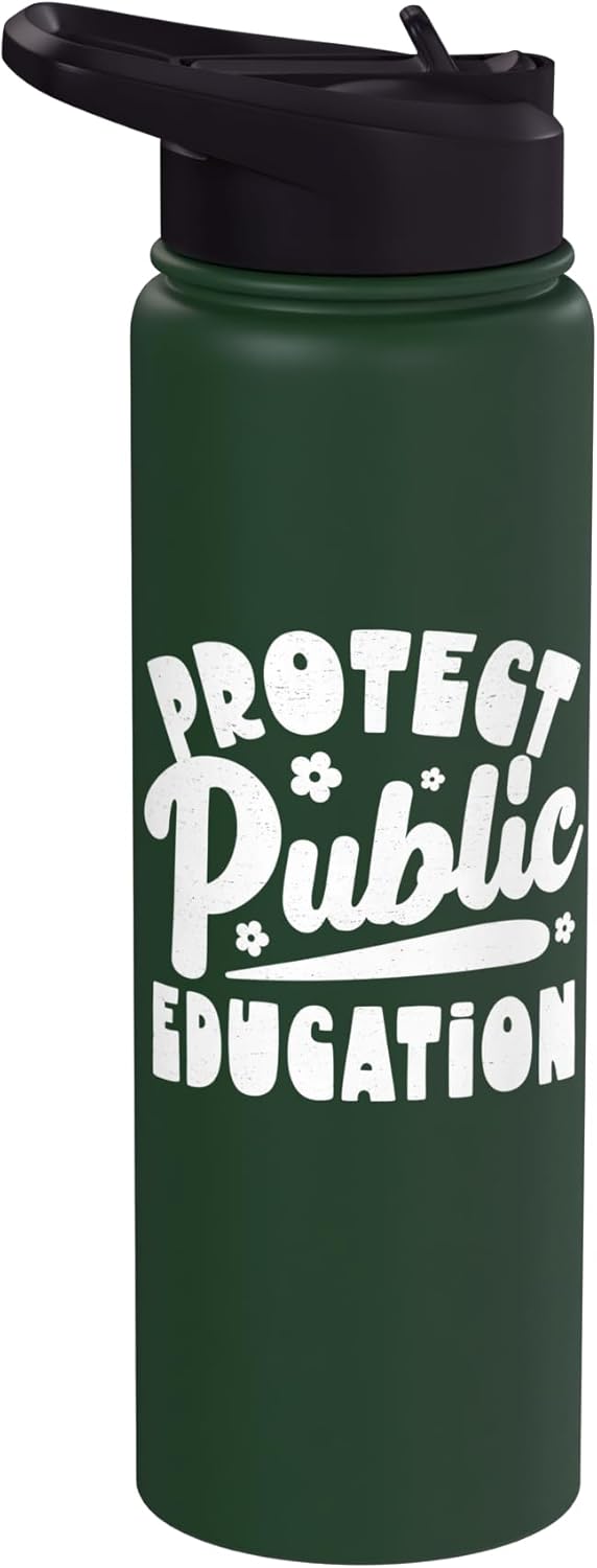 Botella de agua aislada inoxidable para maestro de escuela pública