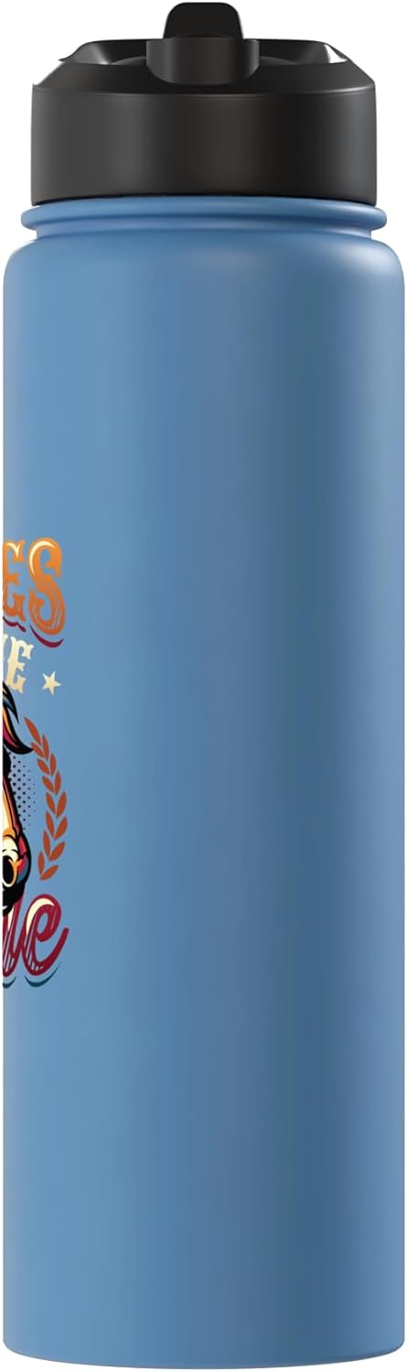 Botella de agua acero inoxidable tema caballo sin BPA