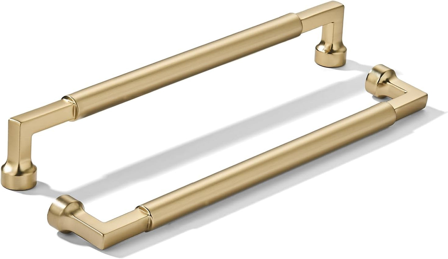 Pack 2 Tiradores Bronce Champán 8pulg Asas Sólidas Cocina
