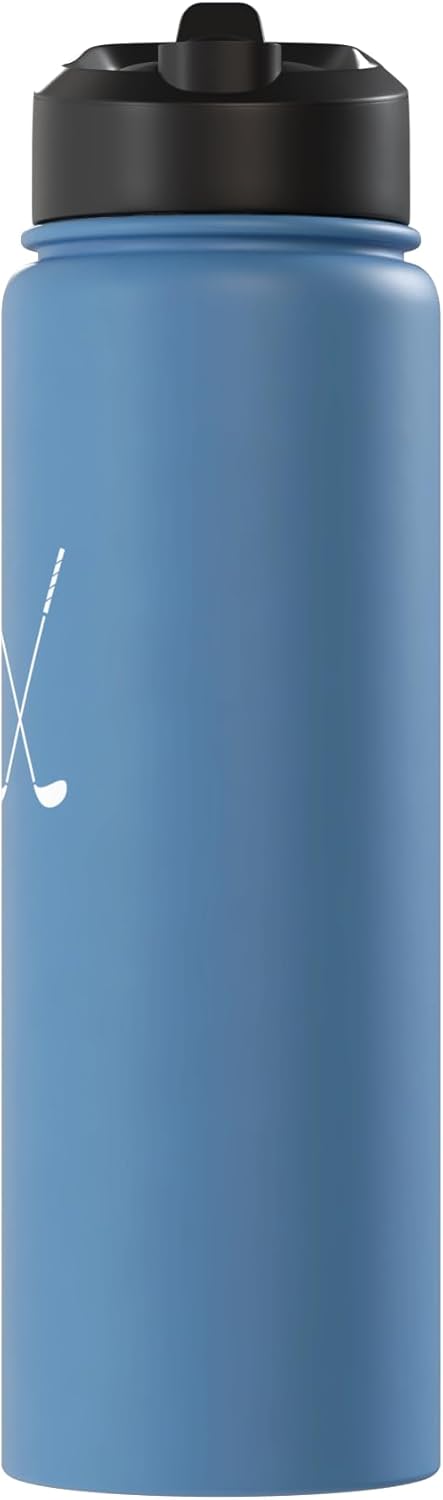 Botella agua acero inox aislada con nombre de golfista