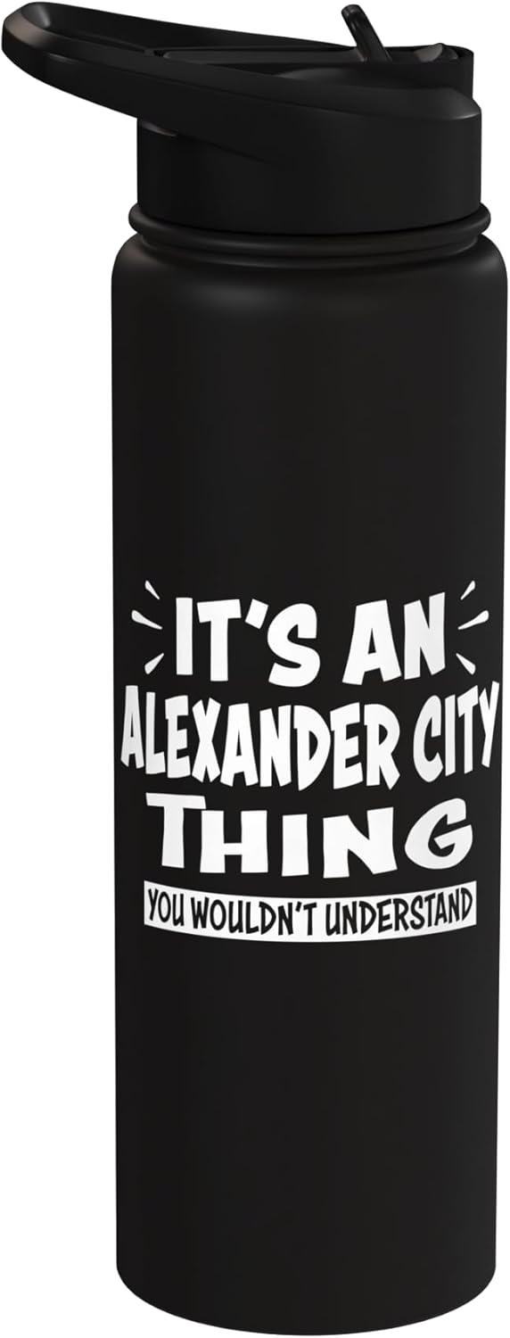 Botella de agua acero inoxidable aislada para viajeros Alexander City