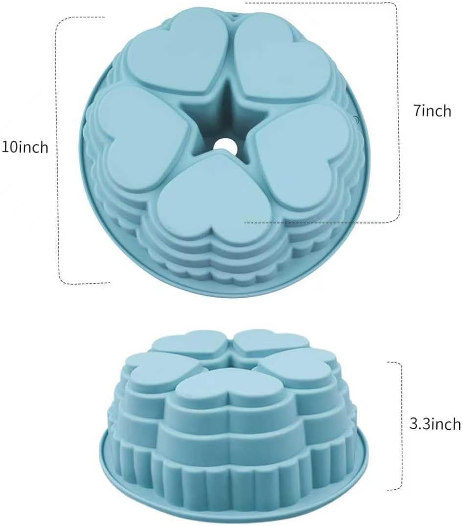Moldes silicona antiadherente para tartas, pasteles y flan 1 azul