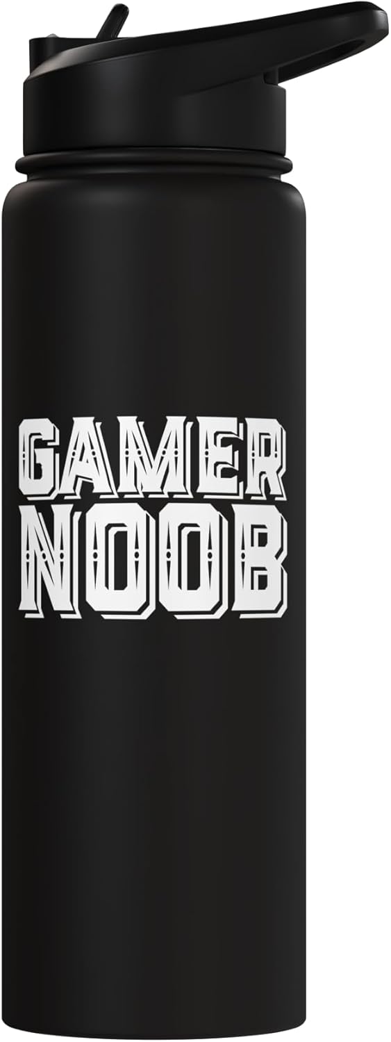 Botella de agua aislada Gamer Noob para cosplays