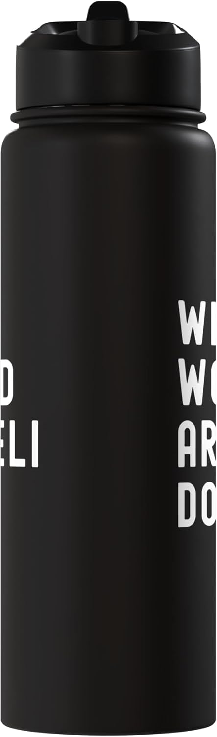 Botella de agua acero inoxidable aislada What Would Araceli Do